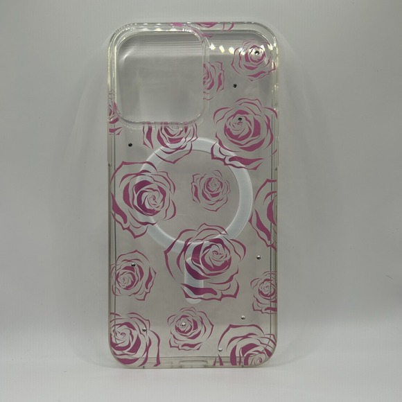 Unbranded/Generic Other - For iPhone 14 Pro Max Roses and Diamonds Phone Case Clear Cover